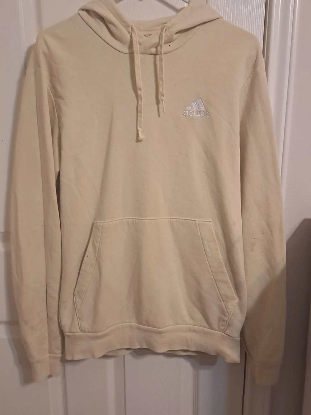 adidas Off-White/Cream Pullover Hoodie for Men